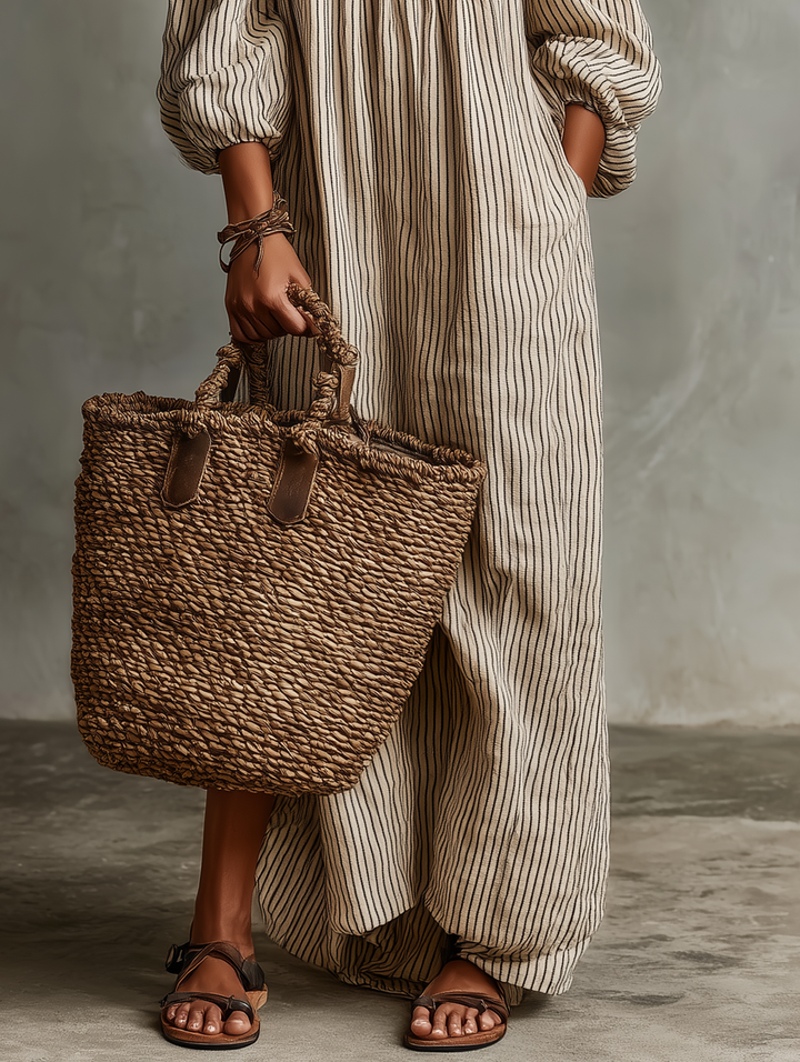 Elena | Lange vloeiende jurk met off-the-shoulder ontwerp