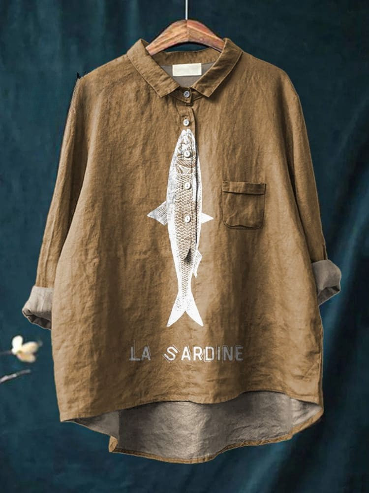 Lily | Grafische T-shirt Sardine