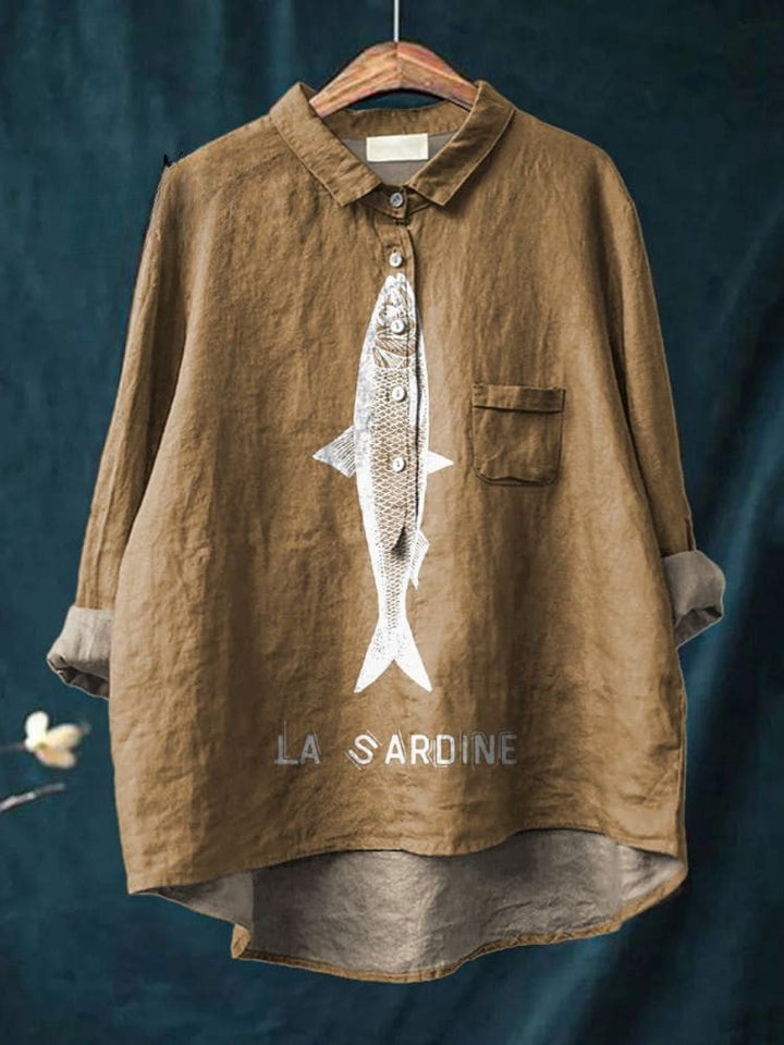 Lily | Grafische T-shirt Sardine