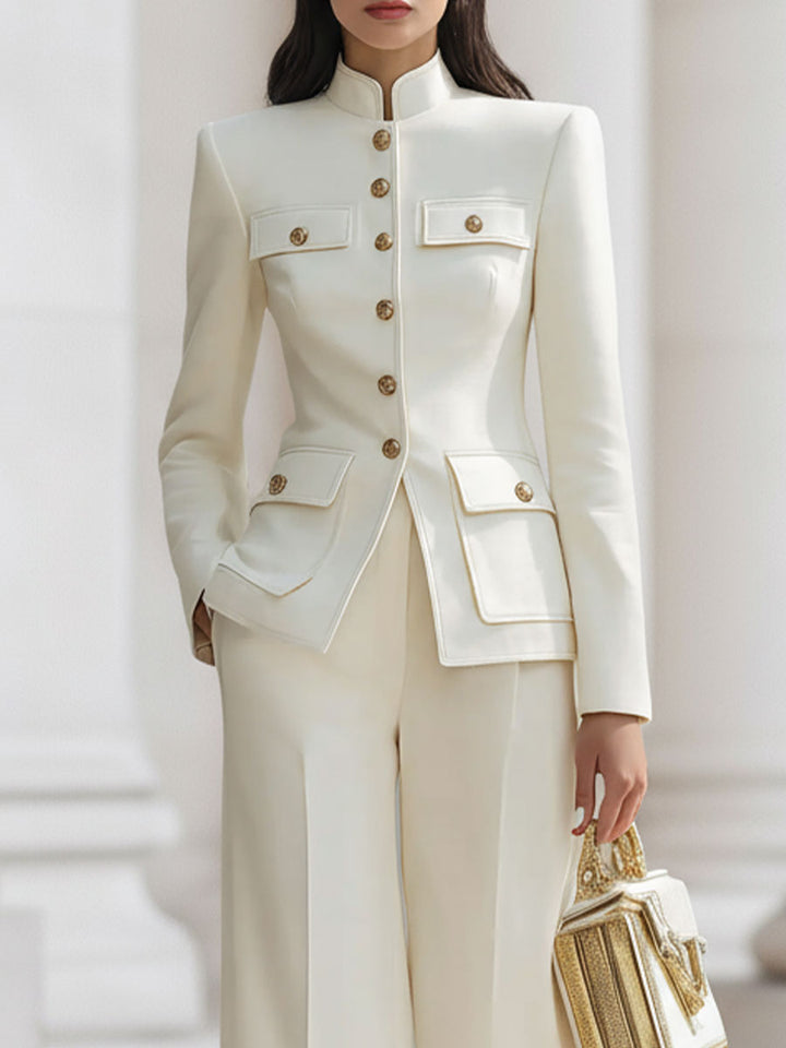 Christina - Compleet Elegante in Crème met Gouden Accenten