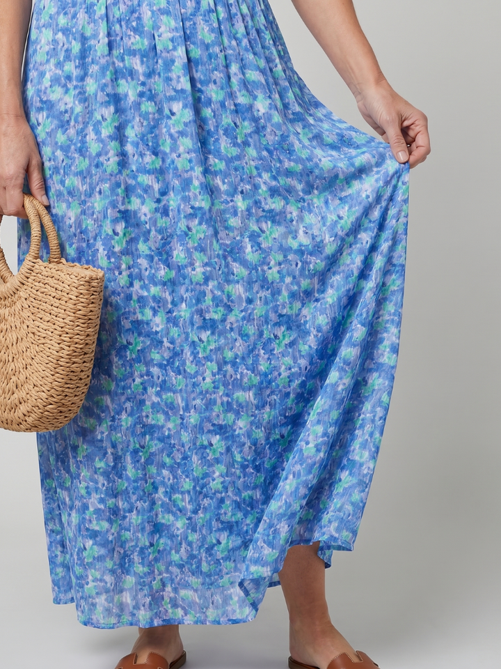 Hanna | Midi-jurk met fijn bloemenpatroon