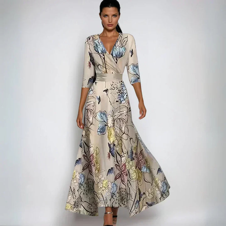 Eliana™ | Elegante A-Lijn Bloemenjurk