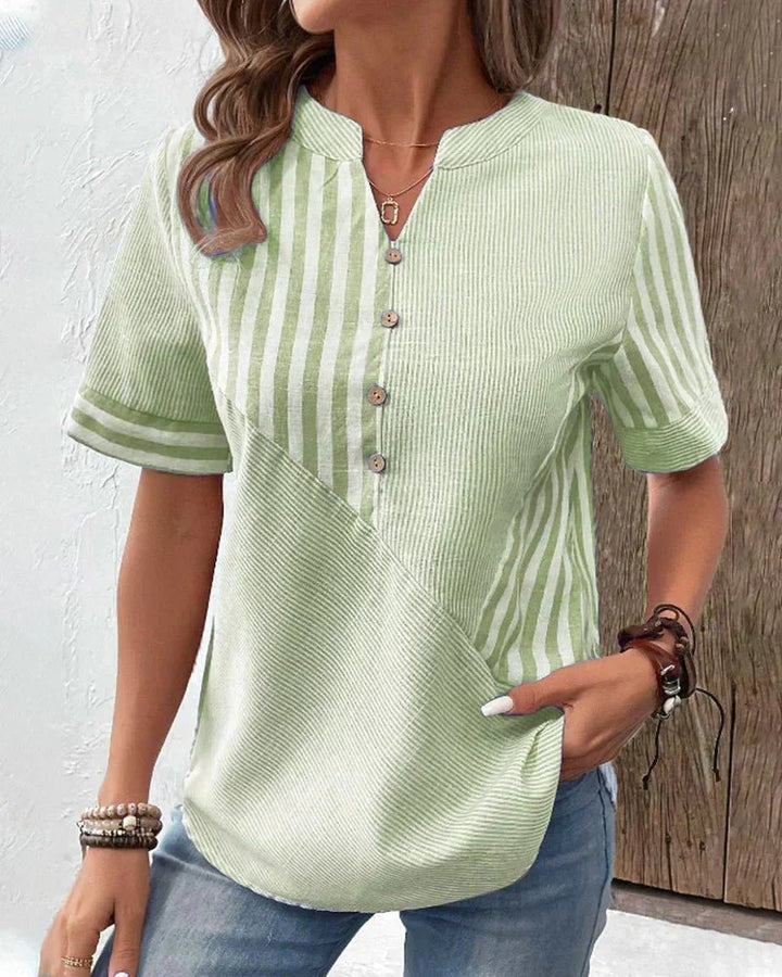 Lila | Zachte Gestreepte Blouse