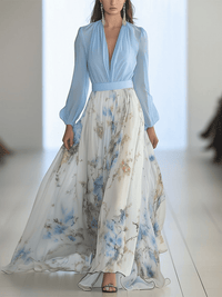 Peniel™ | Elegante Maxi Jurk met Bloemenprint