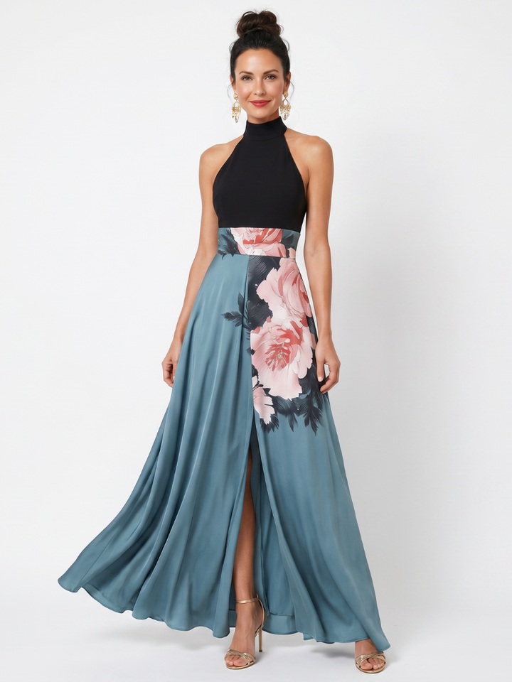 Florentia | Halter-Maxi met Bloemenrok