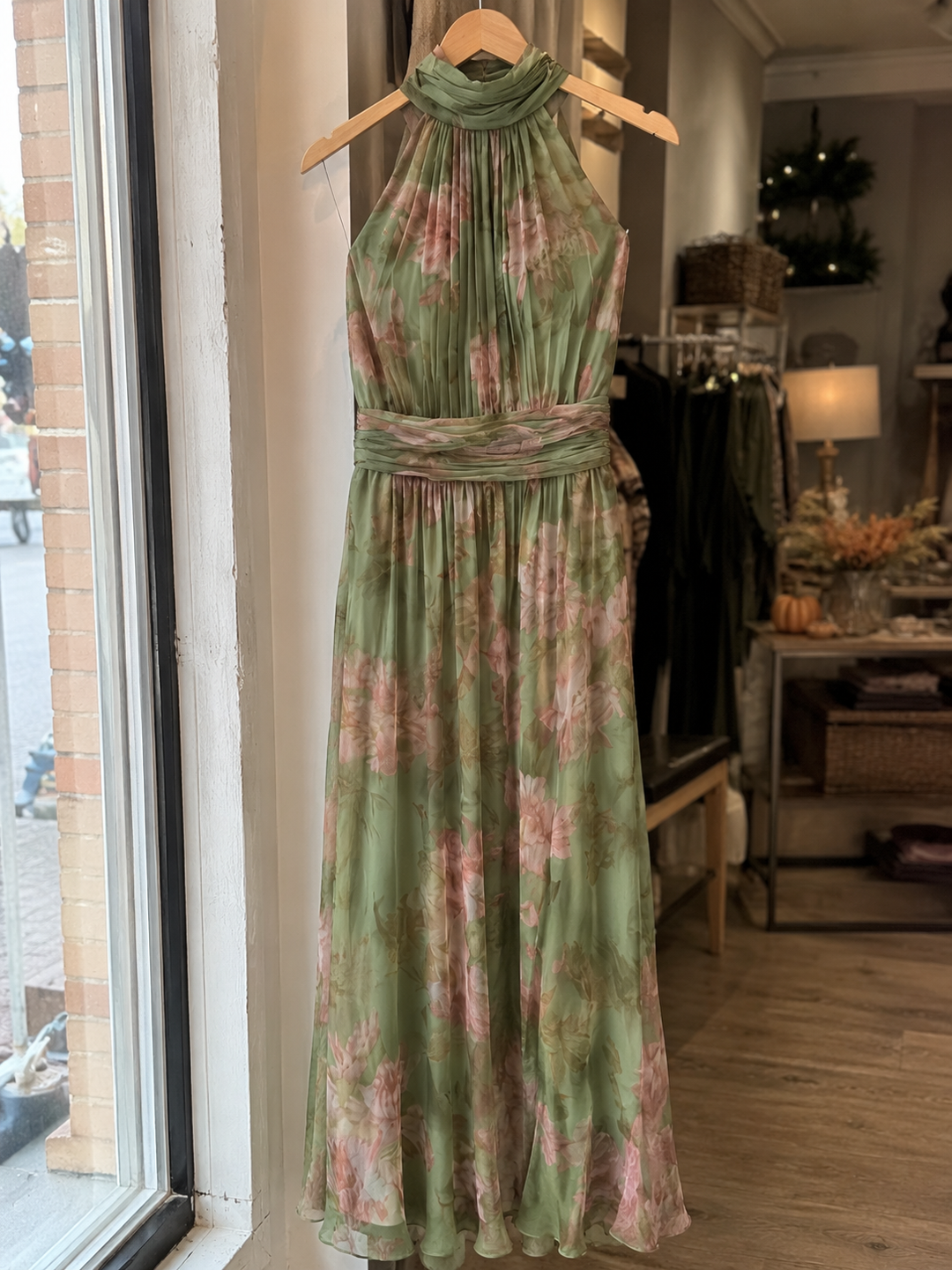 Paula | Midi-jurk met Rimpel Halternek