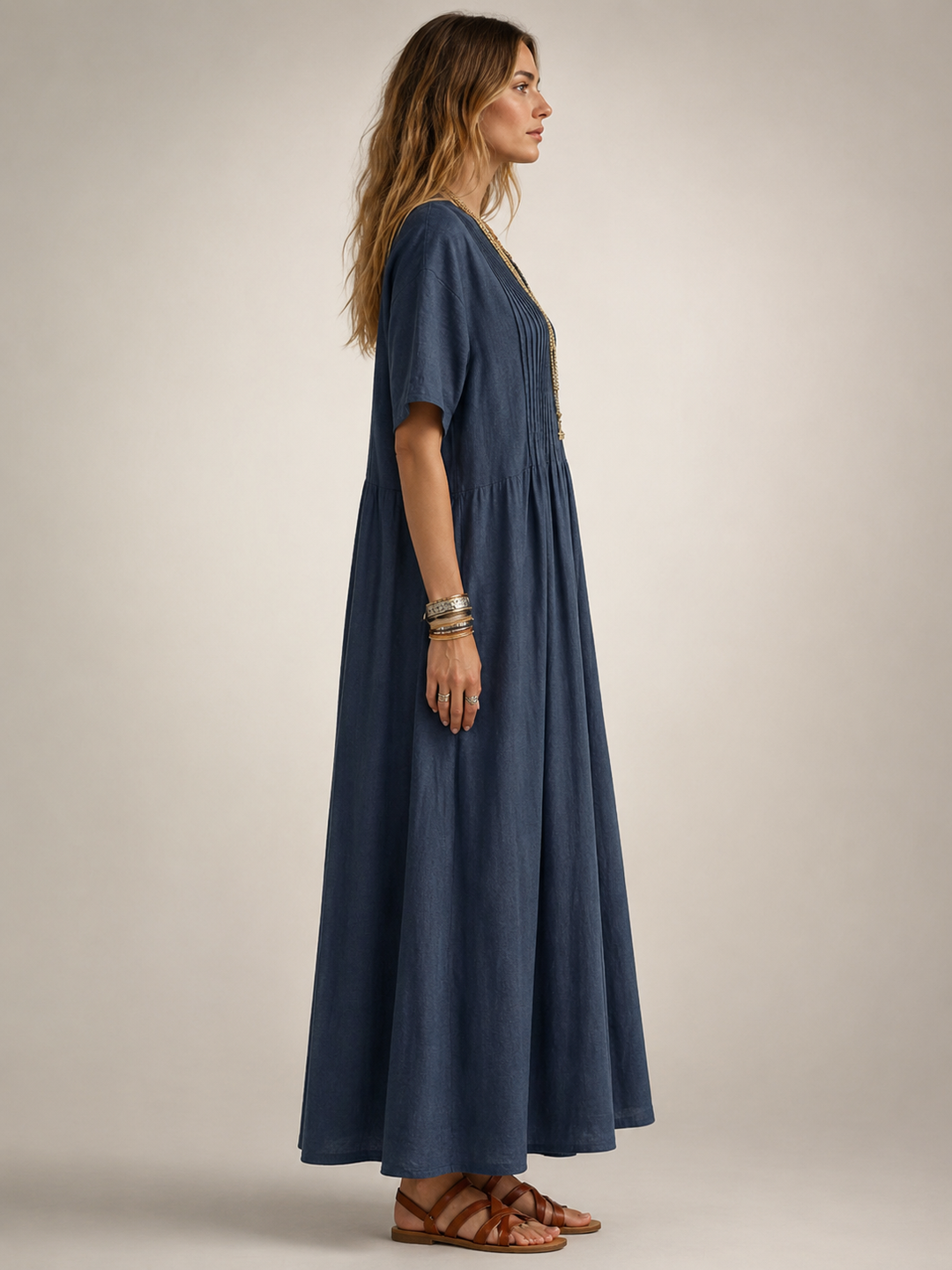 Antje | Elegante Plisseekleed