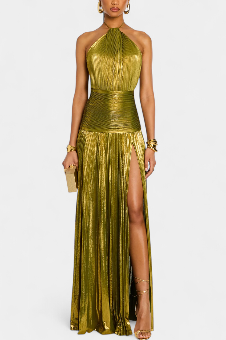 La Scintilla | Maxi Jurk Gouden Glans