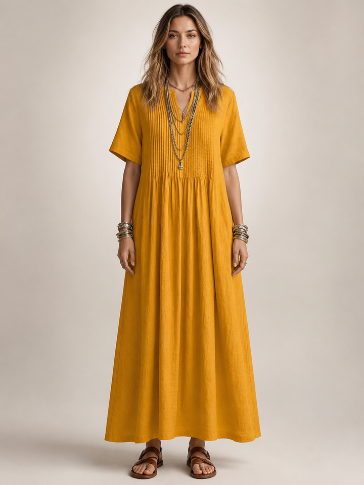 Antje | Elegante Plisseekleed