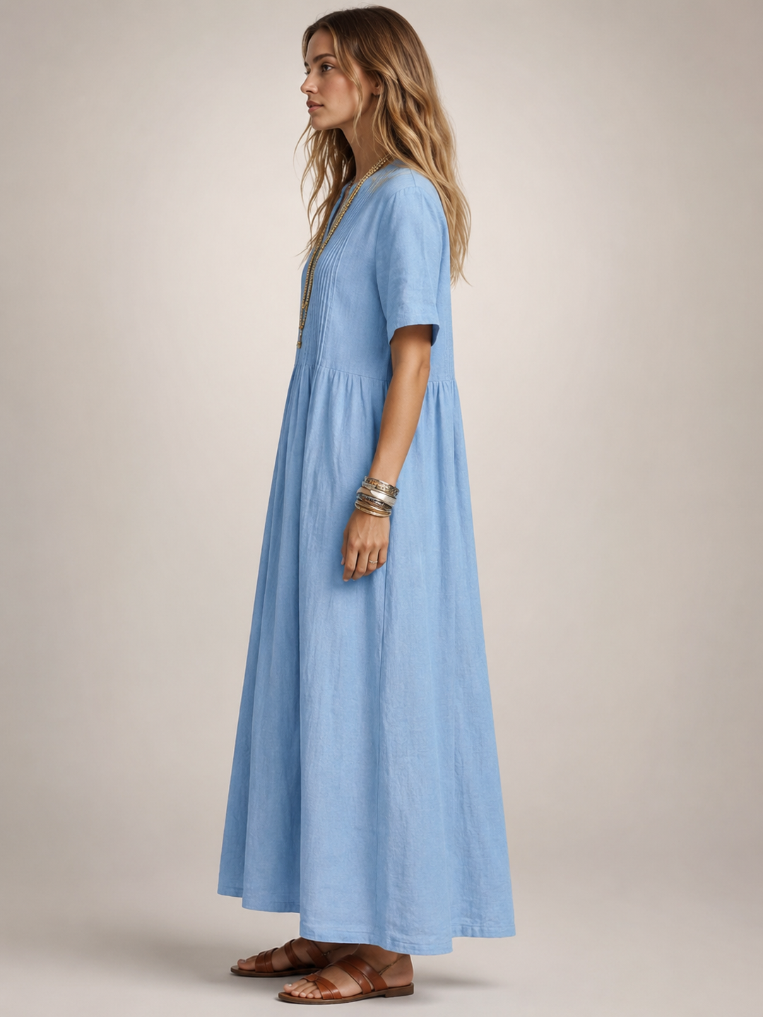 Antje | Elegante Plisseekleed