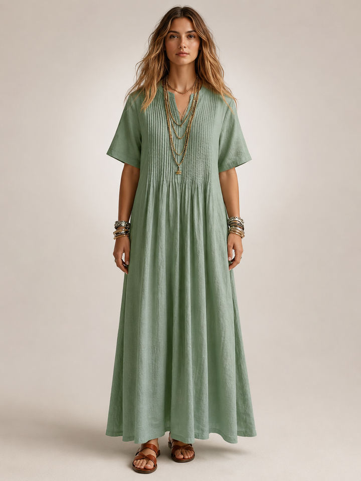 Antje | Elegante Plisseekleed