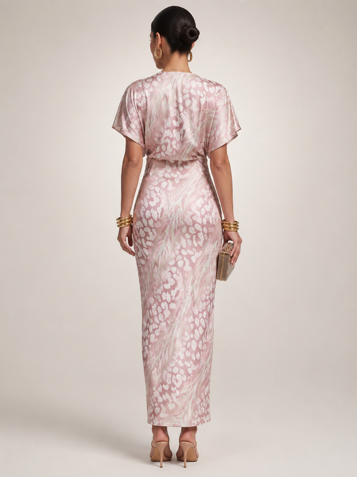 Stella | Maxidress met abstract patroon