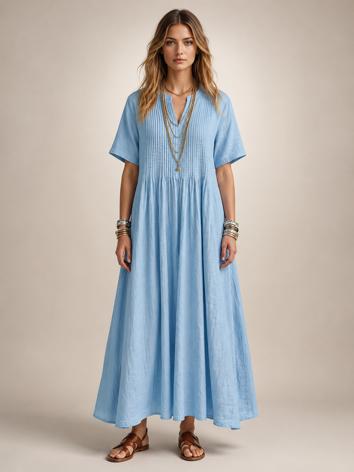 Antje | Elegante Plisseekleed