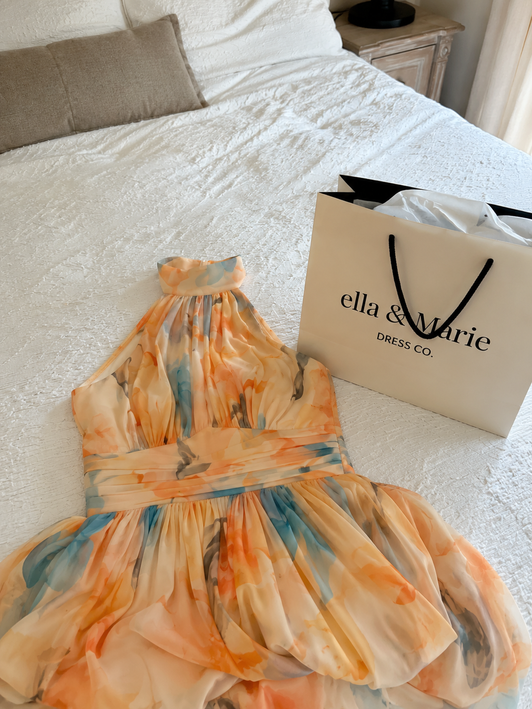 Antonia | Zachte Halter Midi Jurk