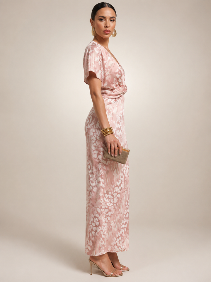 Stella | Maxidress met abstract patroon