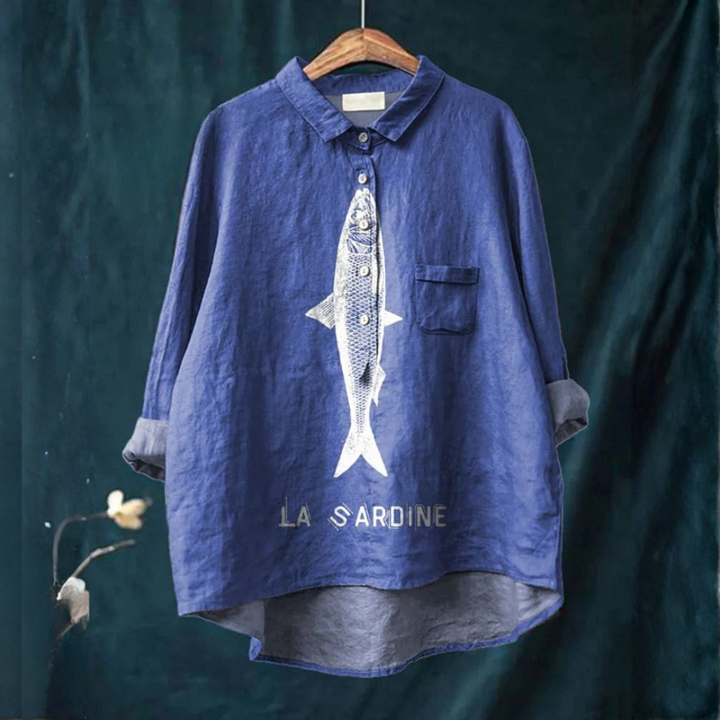 Lily | Grafische T-shirt Sardine