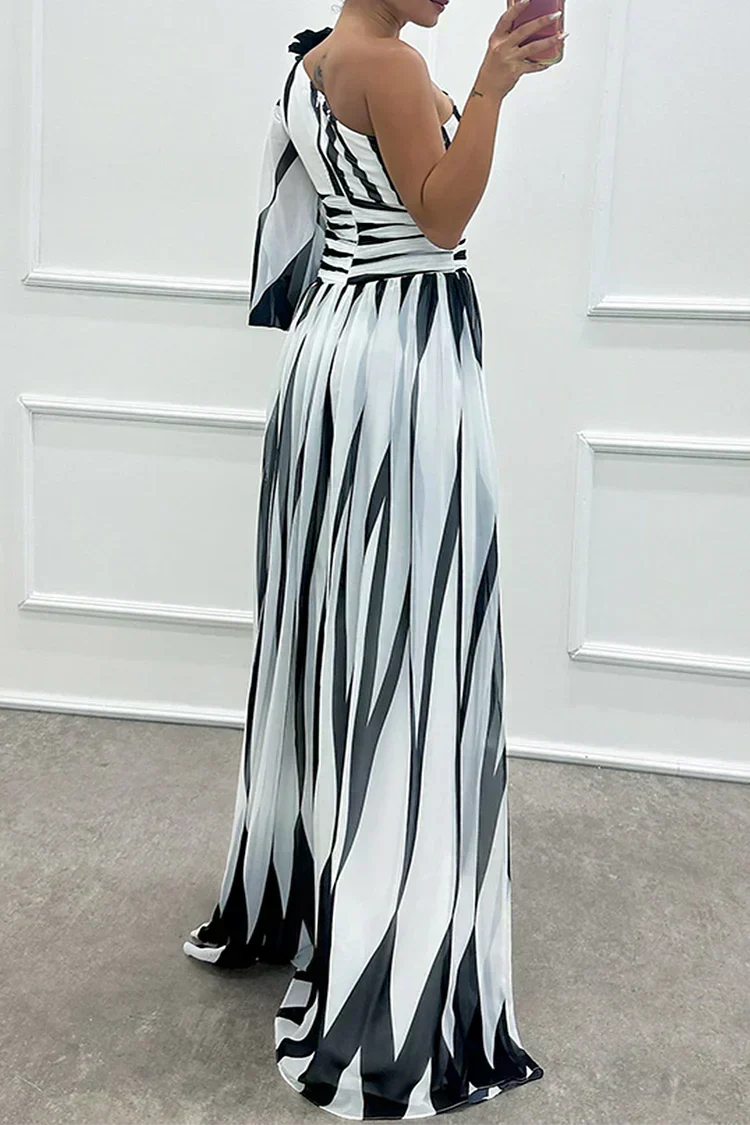 Hazel™ | Elegante Maxi Jurk met Off-Shoulder
