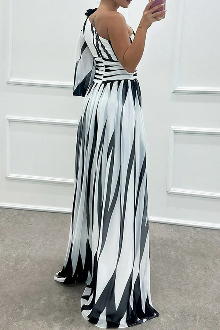 Hazel™ | Elegante Maxi Jurk met Off-Shoulder