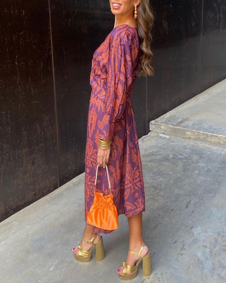 La Scintilla | Midi Jurk Elegante Bloemen