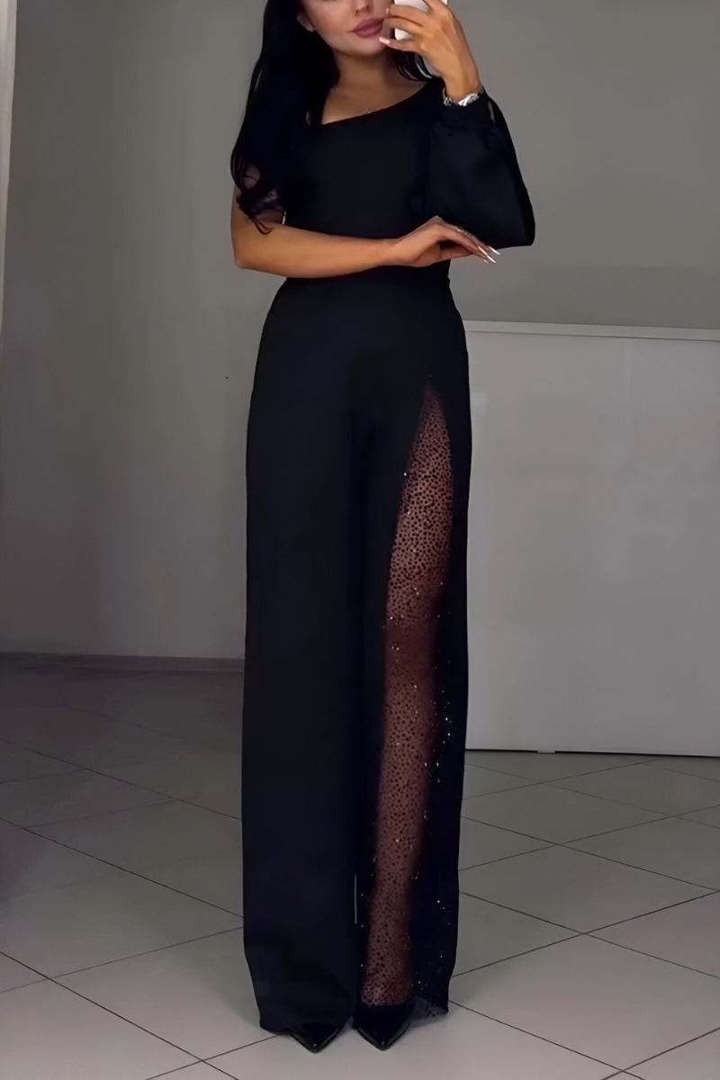 Ines - Moderne jumpsuit met wijde benen