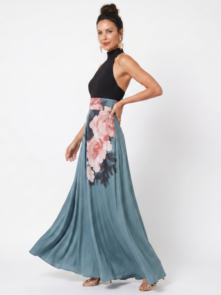 Florentia | Halter-Maxi met Bloemenrok