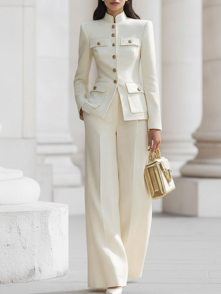 Christina - Compleet Elegante in Crème met Gouden Accenten