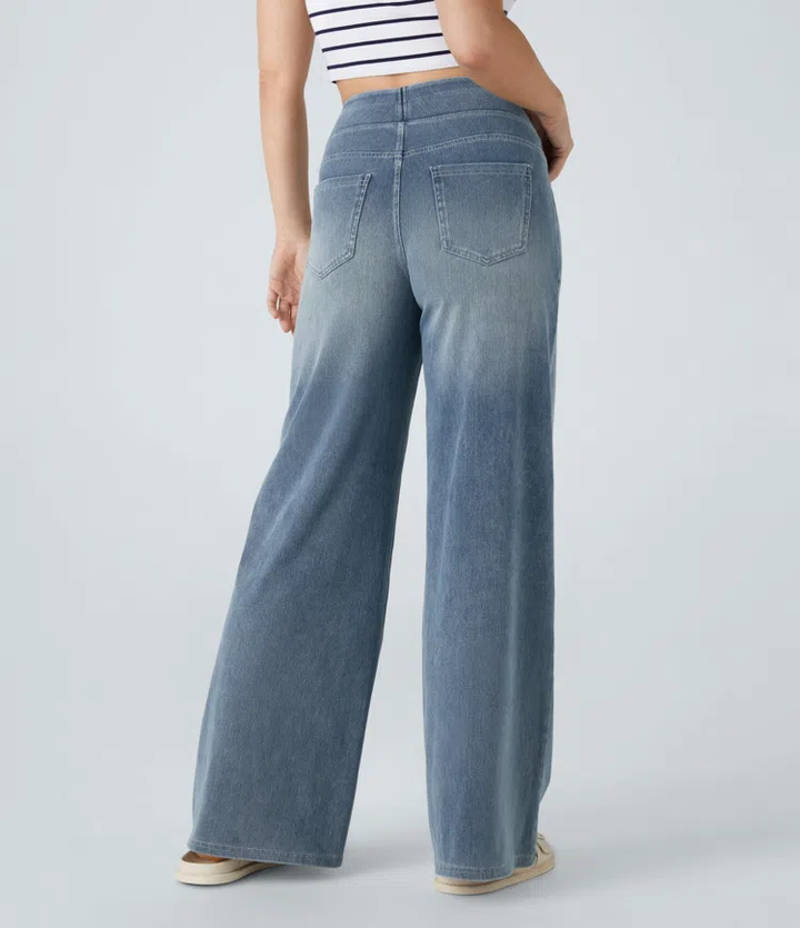 Solène - Jeans met Wijde Pijpen Relaxed Fit