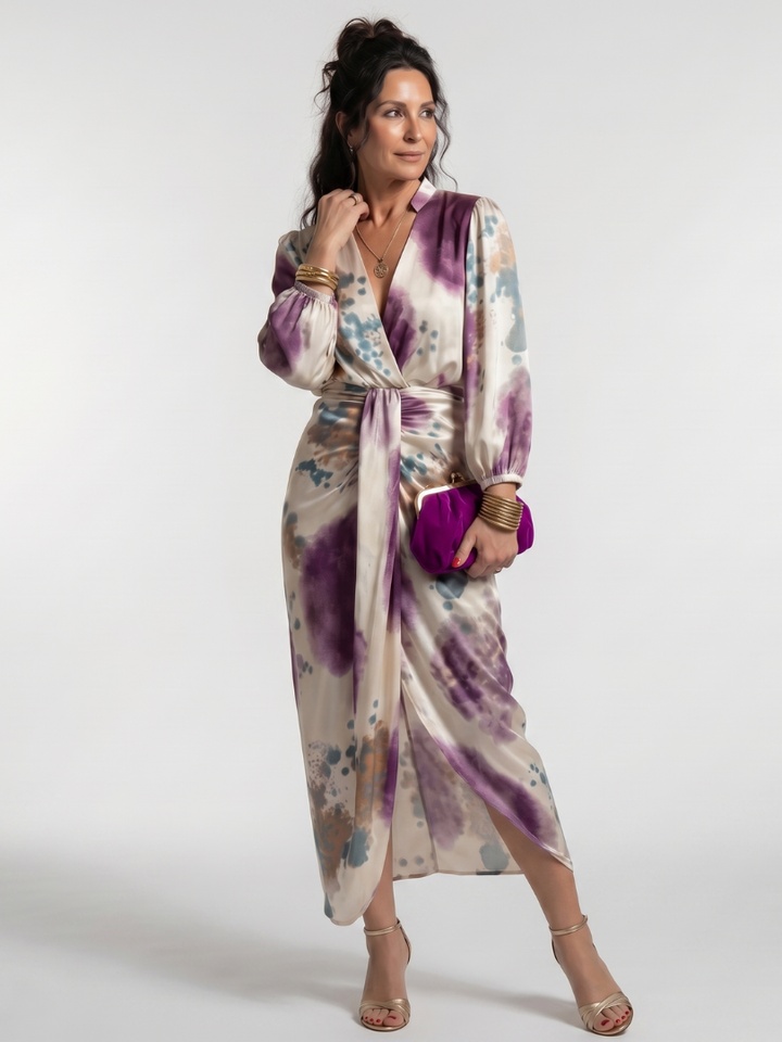 Marlies | Wickelmidikleed met Bindgordel