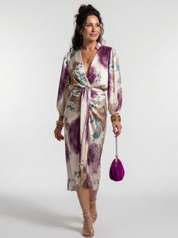 Marlies | Wickelmidikleed met Bindgordel