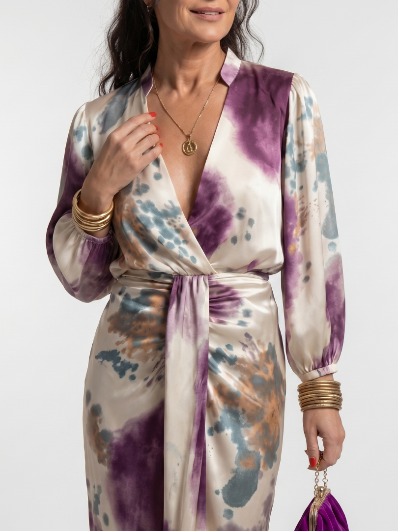 Marlies | Wickelmidikleed met Bindgordel