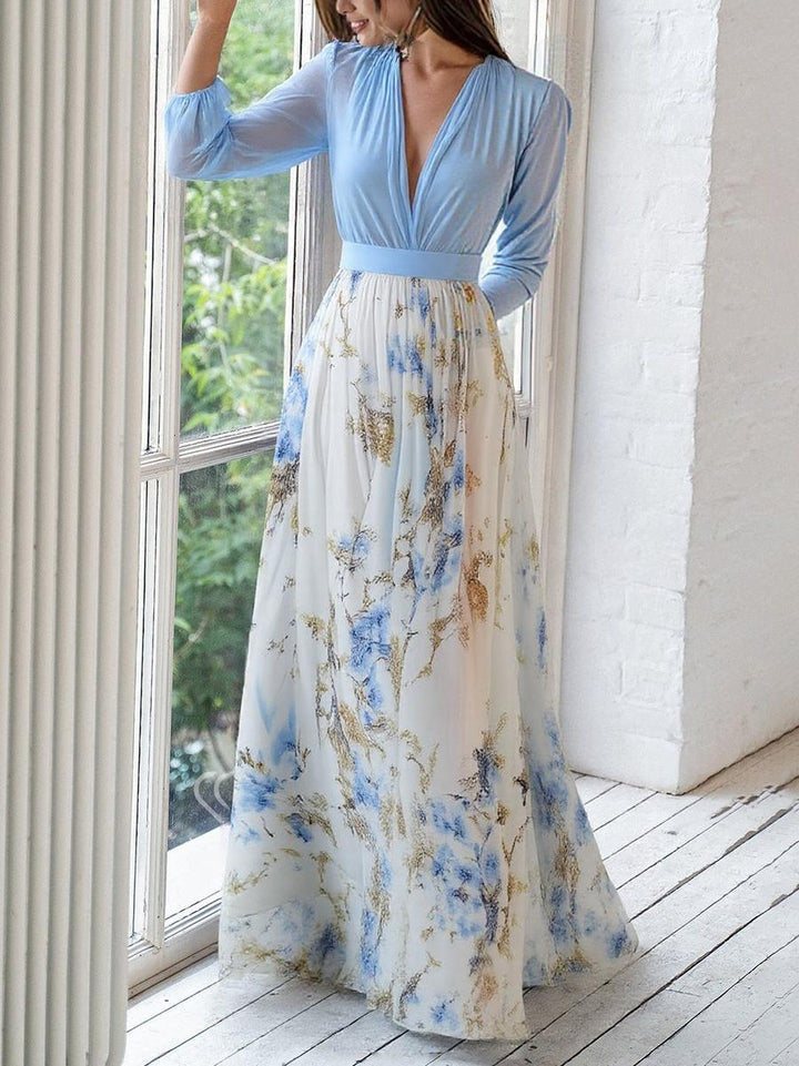 Peniel™ | Elegante Maxi Jurk met Bloemenprint
