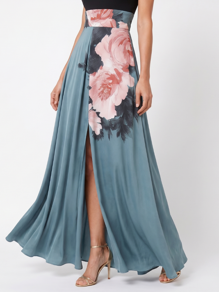 Florentia | Halter-Maxi met Bloemenrok