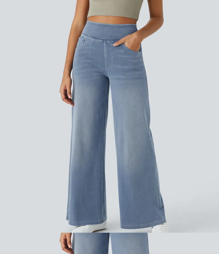 Solène - Jeans met Wijde Pijpen Relaxed Fit