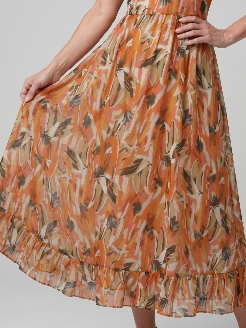 Dorothea | Midikleed met Spaghettibandjes