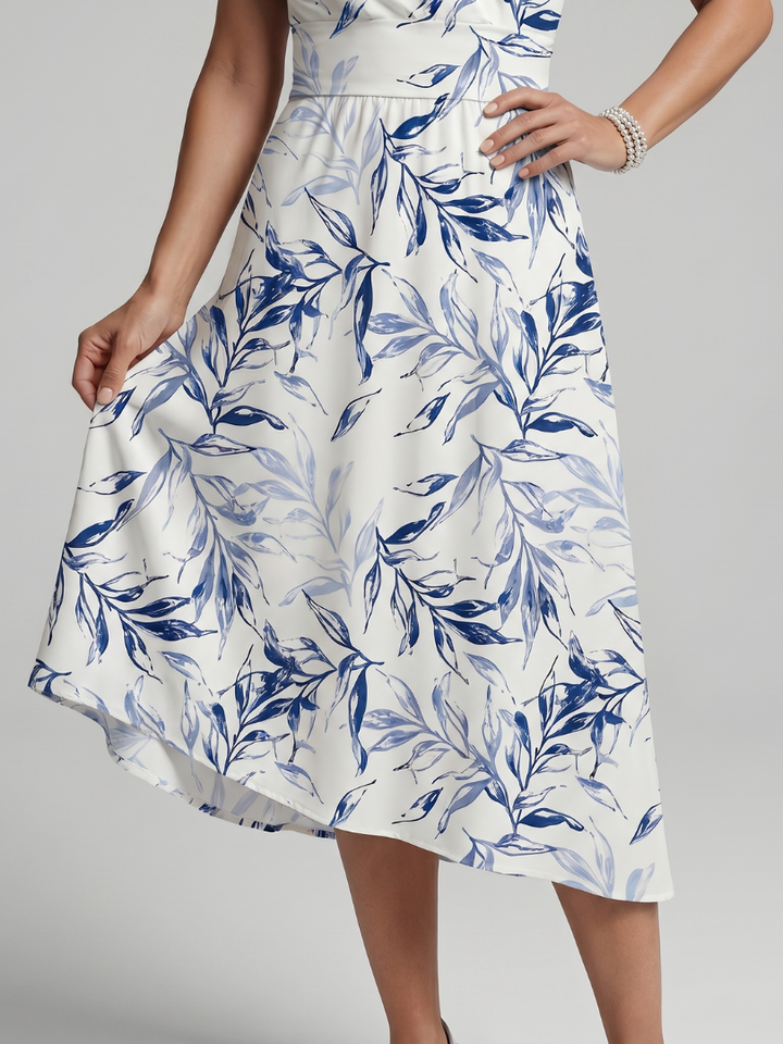 Luise | Botanische Midi-jurk met