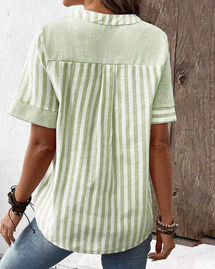 Lila | Zachte Gestreepte Blouse