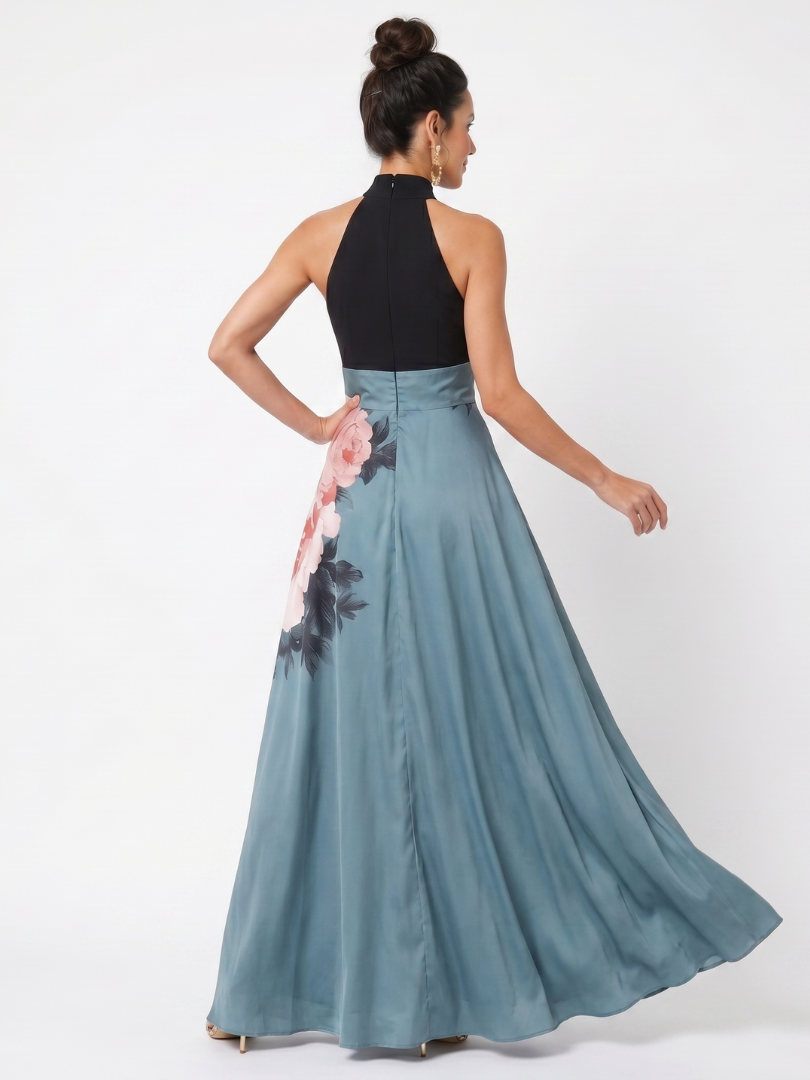 Florentia | Halter-Maxi met Bloemenrok