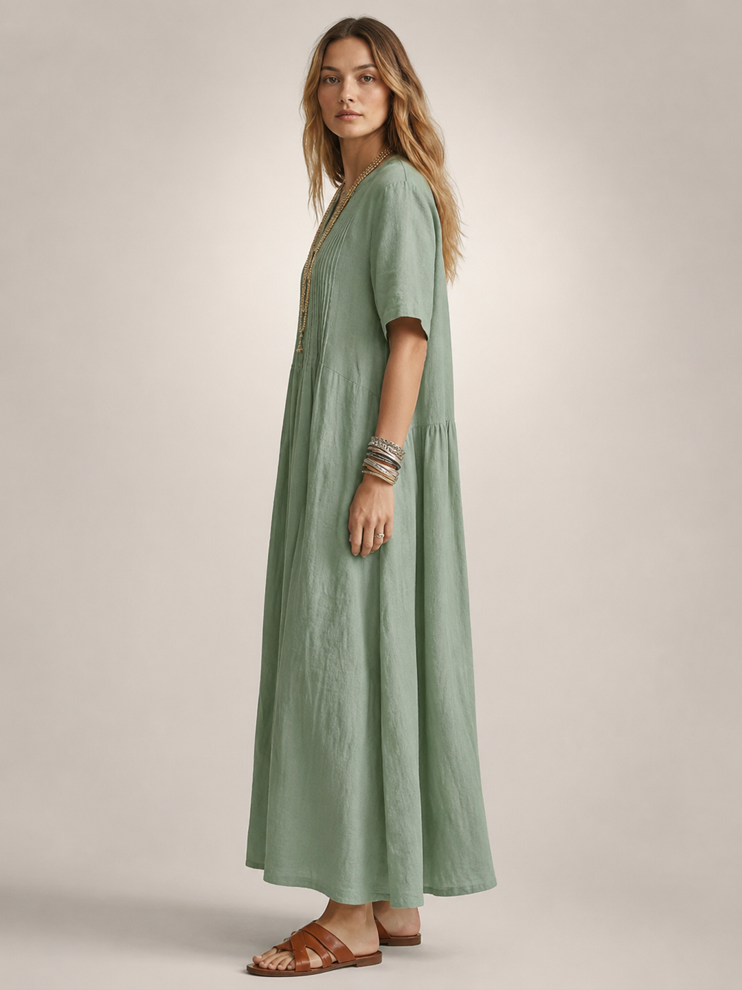 Antje | Elegante Plisseekleed
