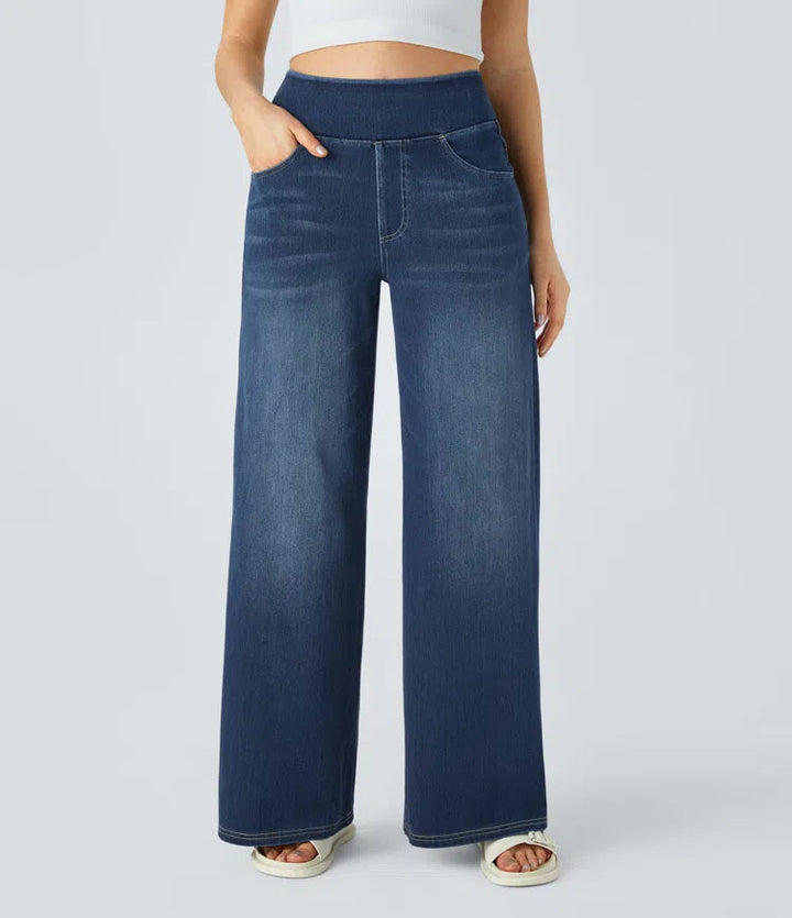 Solène - Jeans met Wijde Pijpen Relaxed Fit