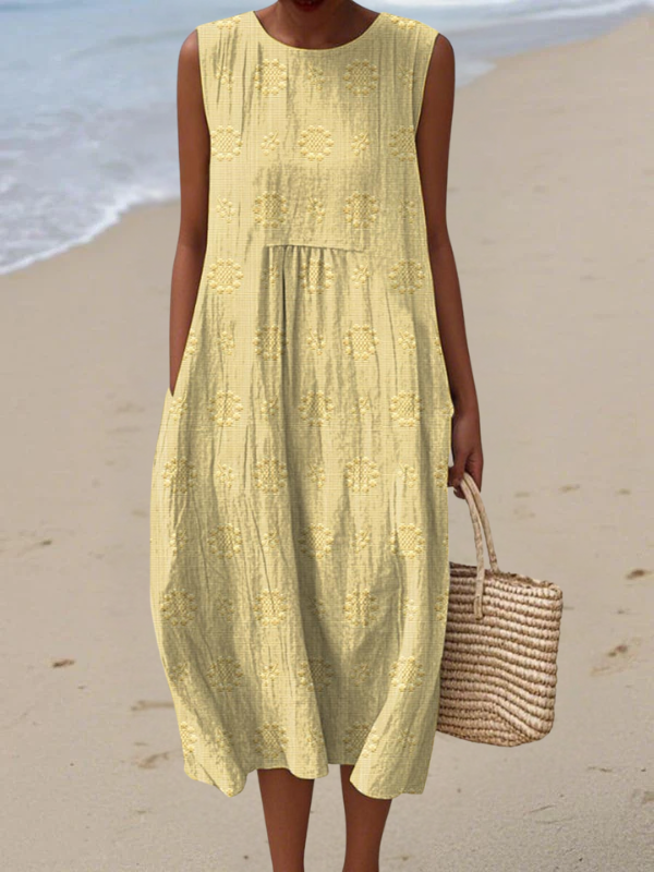 Rose™ Midi Jurk Geborduurd