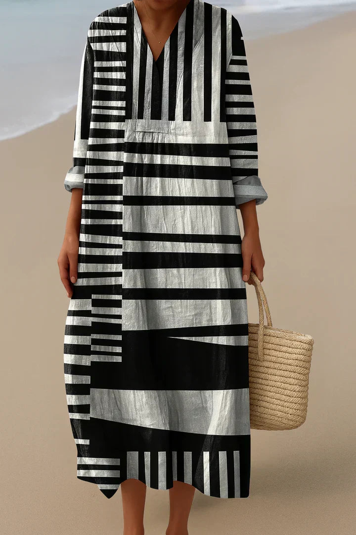 ELARA™ | MAXI MONOCHROME JURK