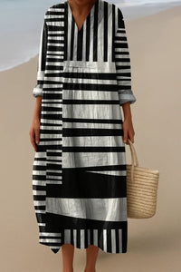 ELARA™ | MAXI MONOCHROME JURK