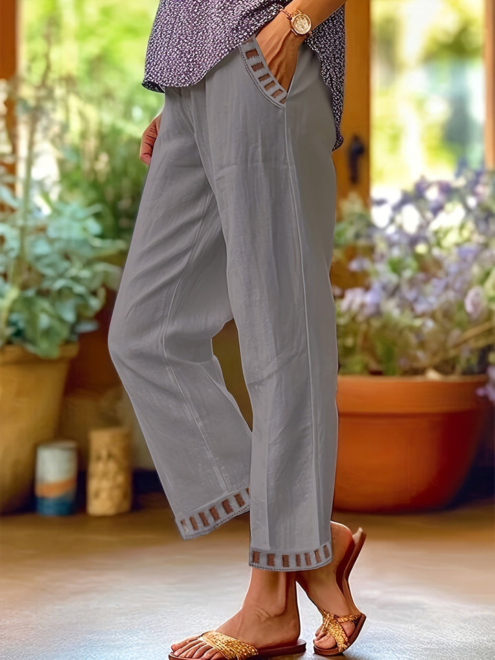 Wren – Cropped Relax Broek met Contrasterende Details