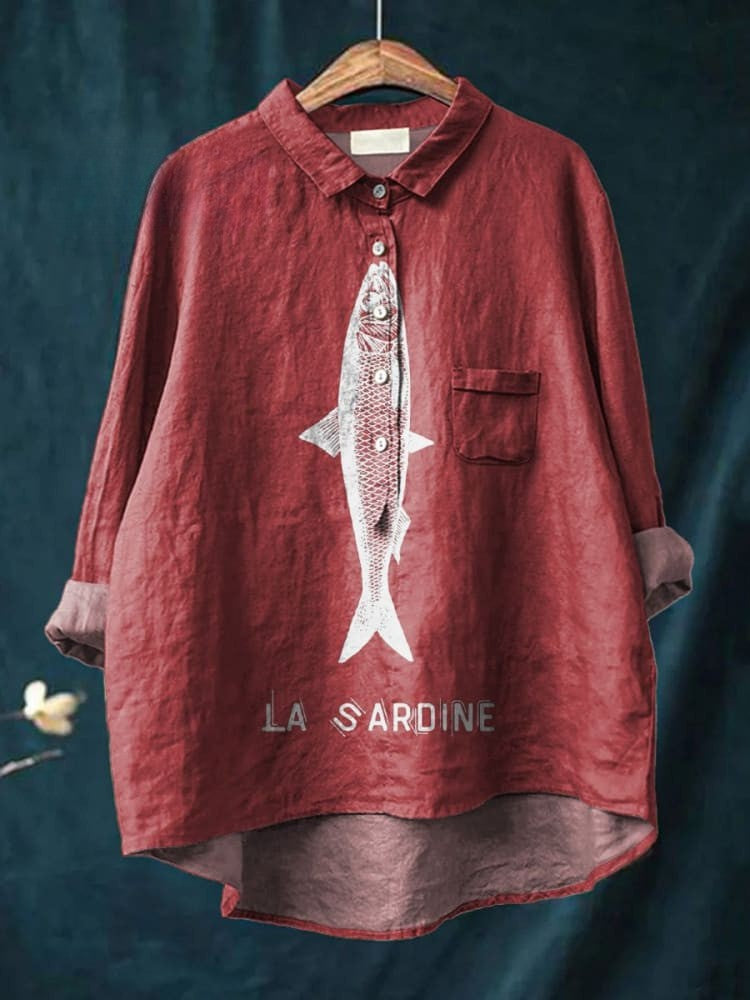Lily | Grafische T-shirt Sardine