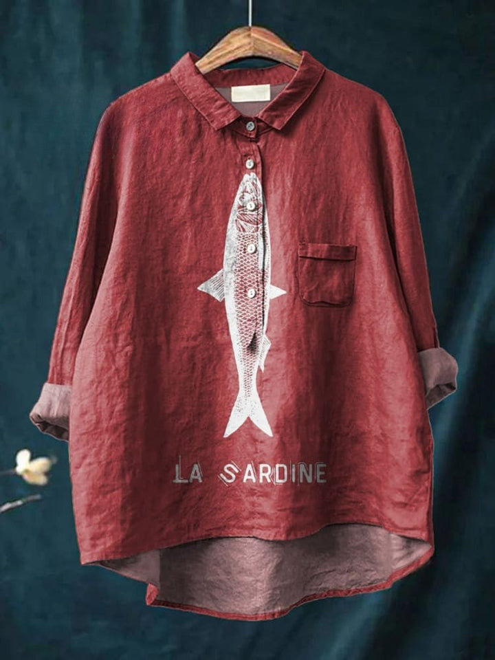 Lily | Grafische T-shirt Sardine