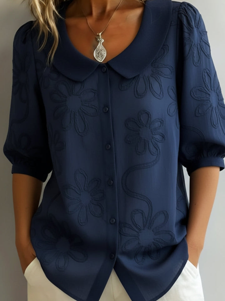 Kayleigh  | Lichte Bloemenblouse Natuurlijke Elegant
