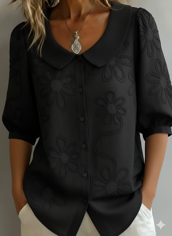 Kayleigh  | Lichte Bloemenblouse Natuurlijke Elegant