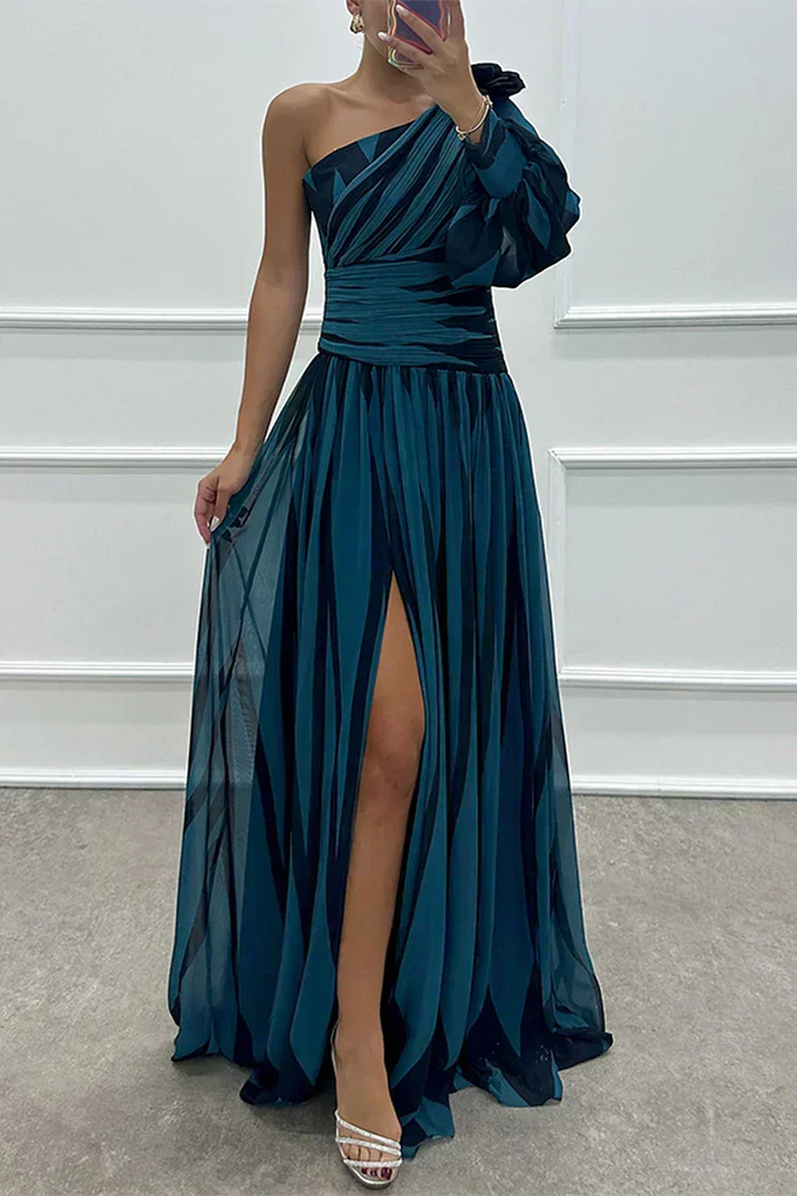 Hazel™ | Elegante Maxi Jurk met Off-Shoulder