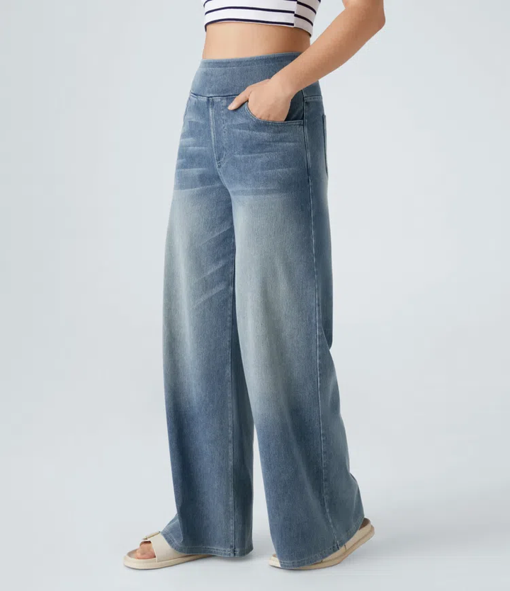 Solène - Jeans met Wijde Pijpen Relaxed Fit
