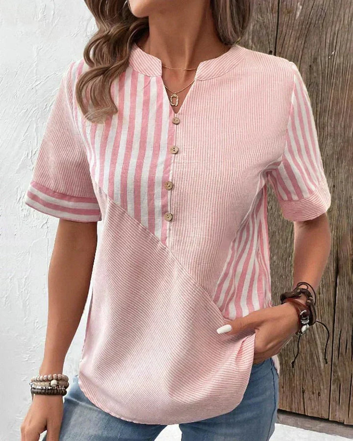 Lila | Zachte Gestreepte Blouse